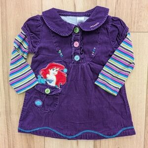 Rare Embroidered Y2K Disney Ariel Courdory Dress